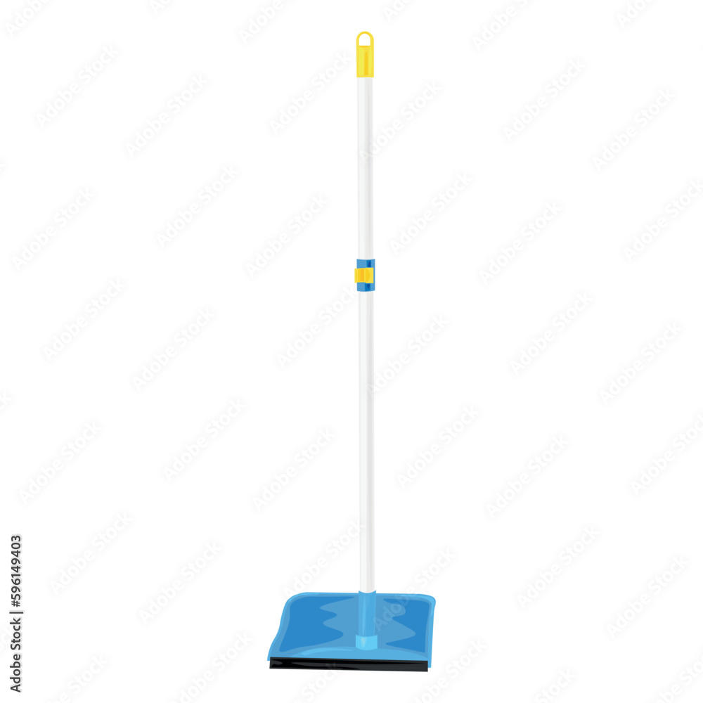 Blue dustpan on white background