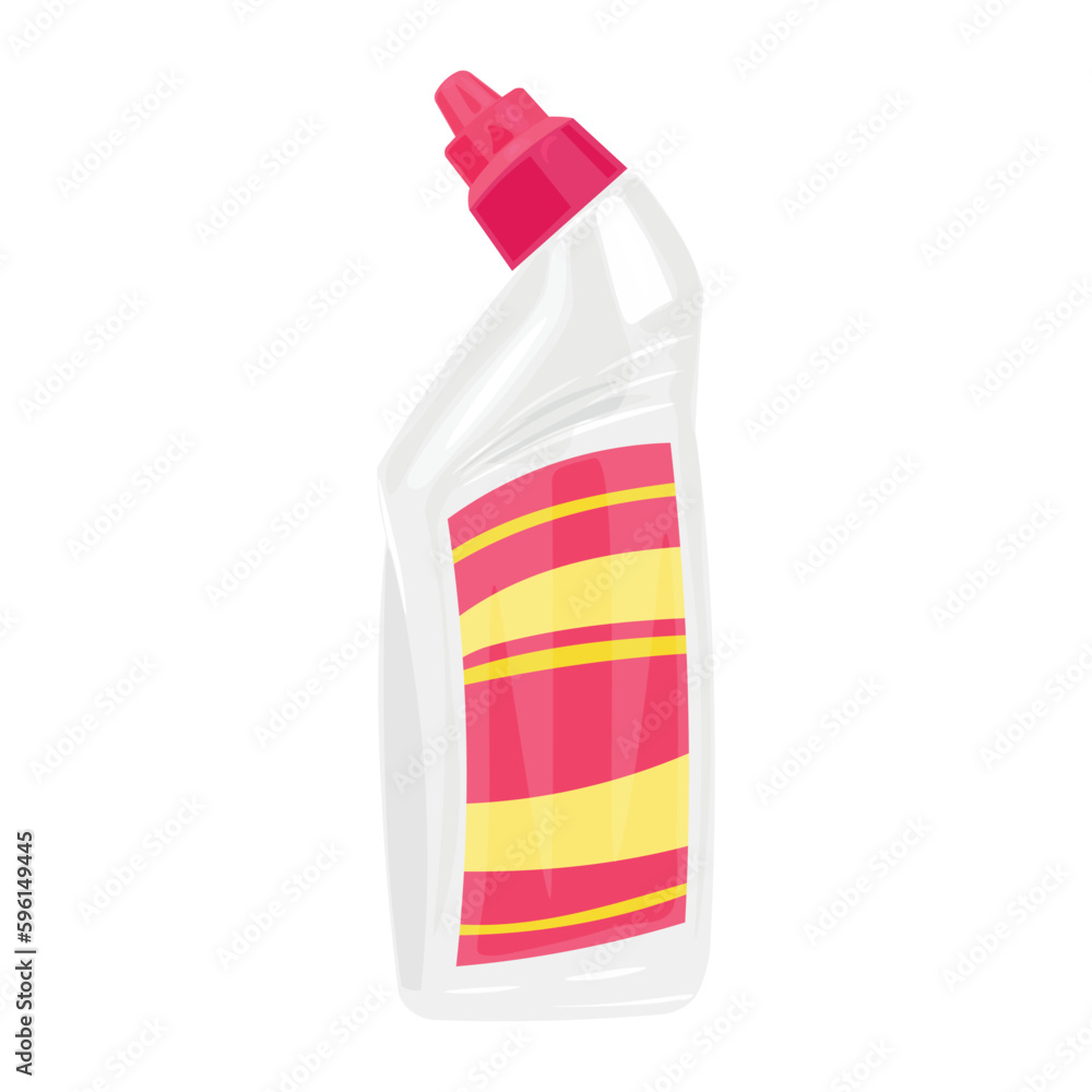 Bottle of detergent for housecleaning on white background