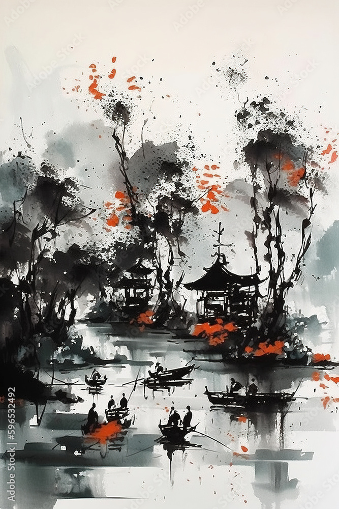 Chinese ink painting