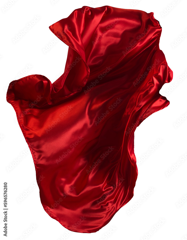 Red cloth flutters