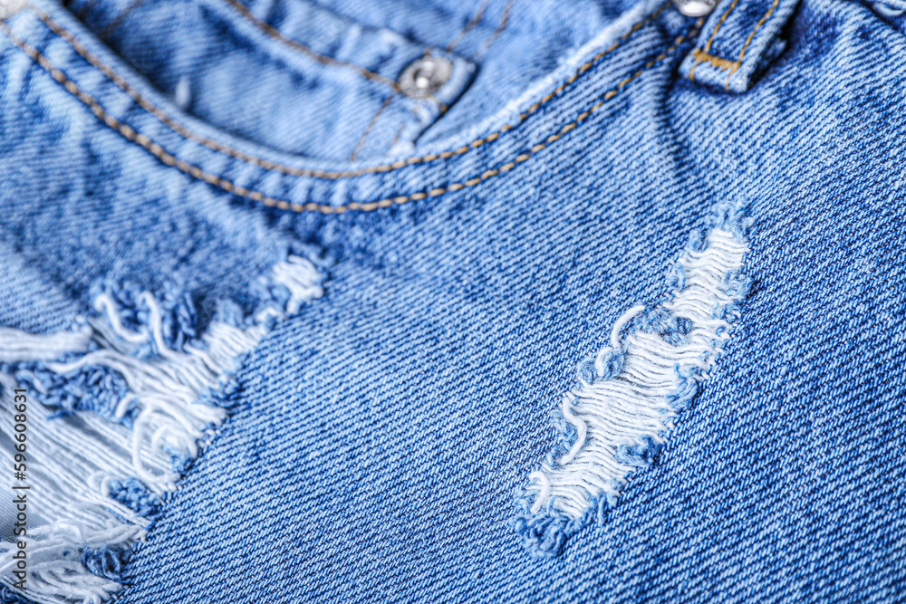 Blue jeans as background, closeup