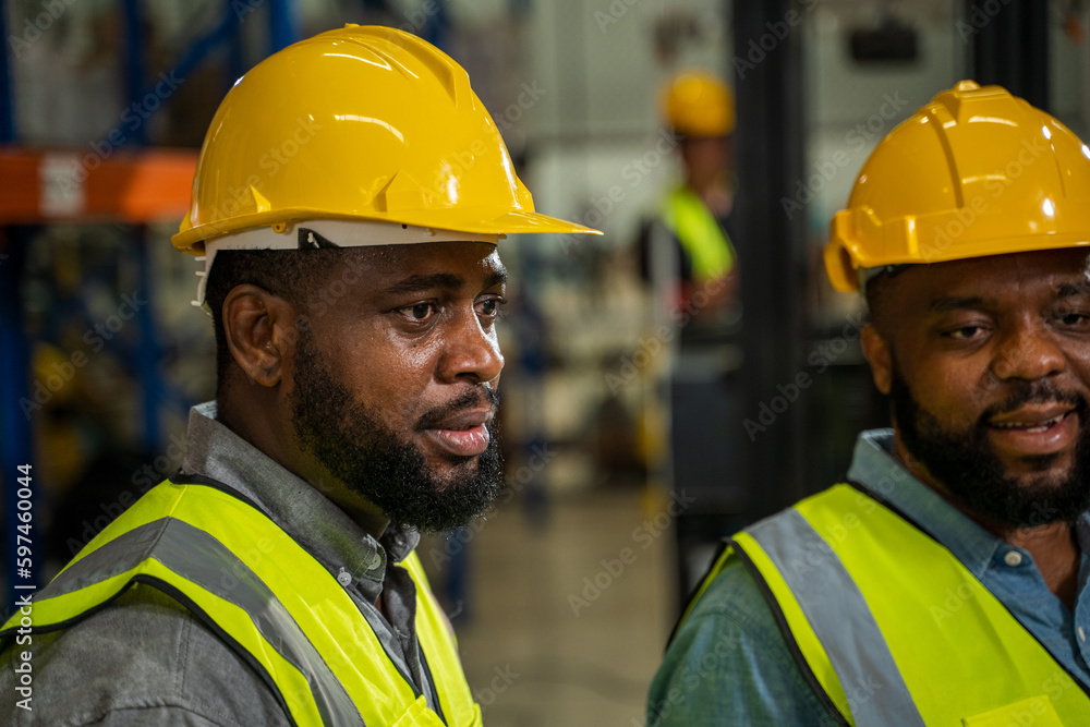 Warehouse worker checking in warehouse,This is a freight transportation and distribution warehouse. 