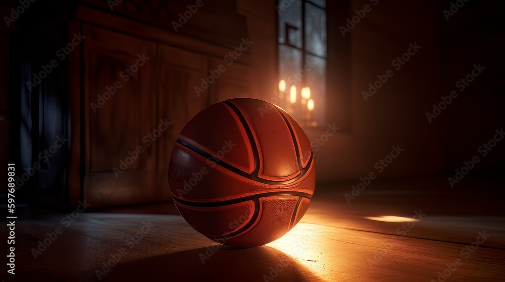 Basketball ball created by generative ai.