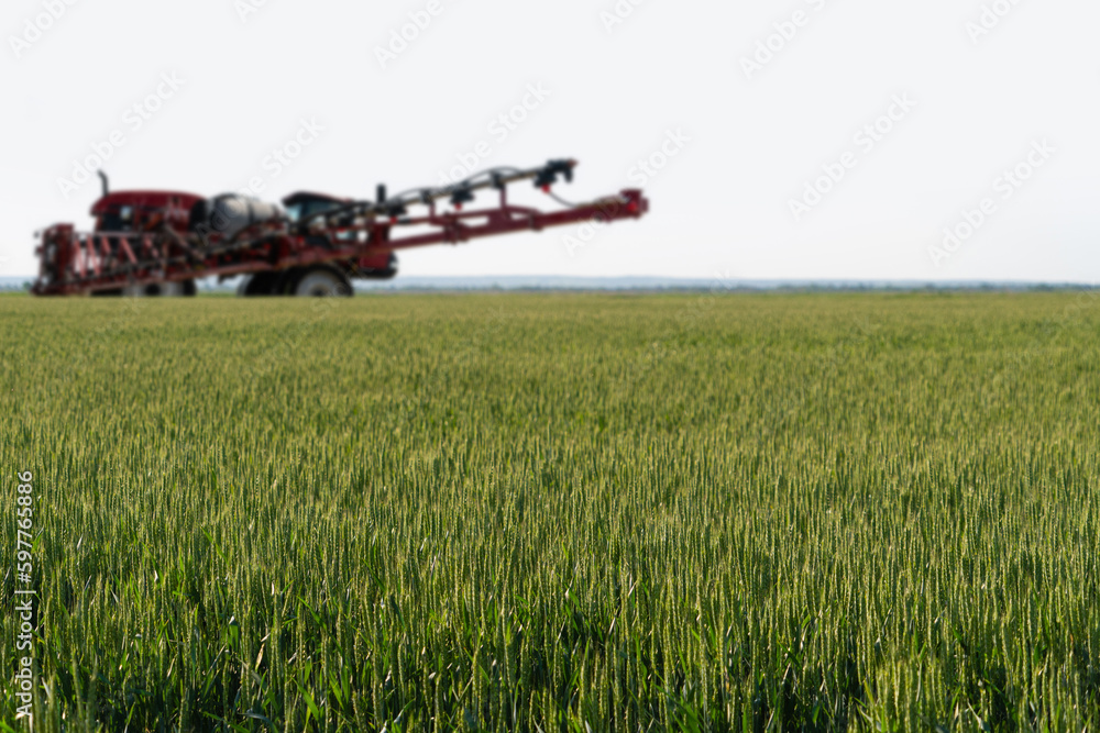 Machine for spraying pesticides and herbicides on the field	