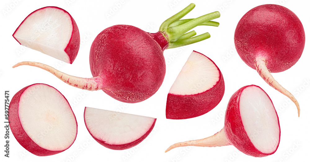 Radish isolated on white background