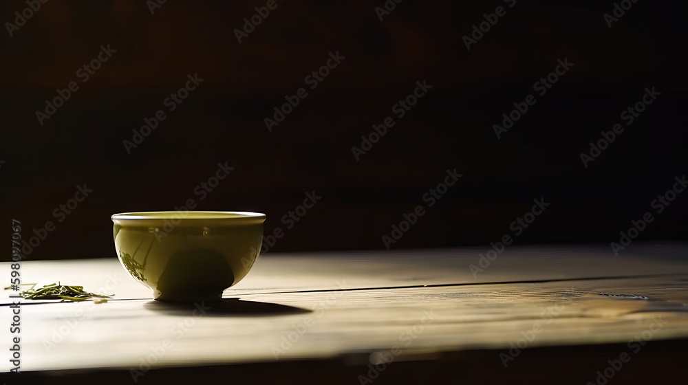 Hot tea background. Illustration AI Generative