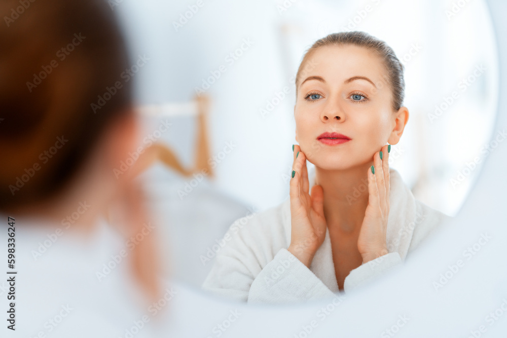 woman with cream for her face