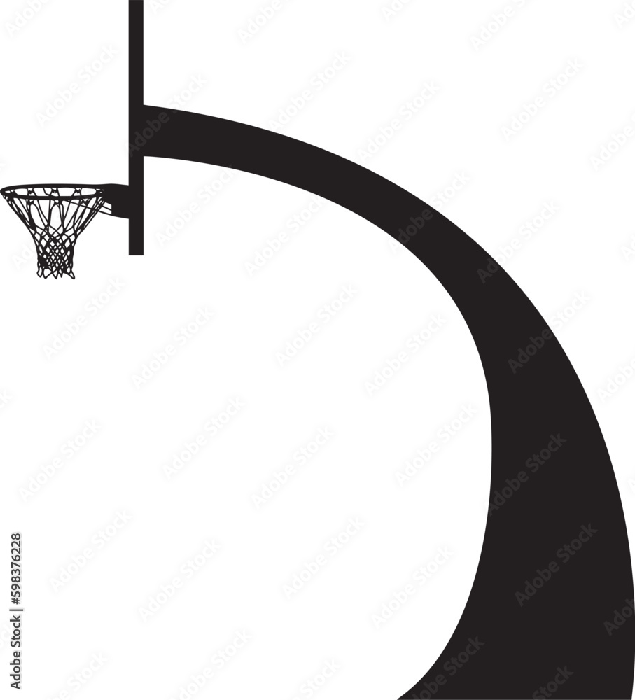 basketball silhouette vector. silhouette of a basketball