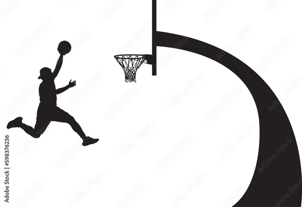 basketball silhouette vector. silhouette of a basketball