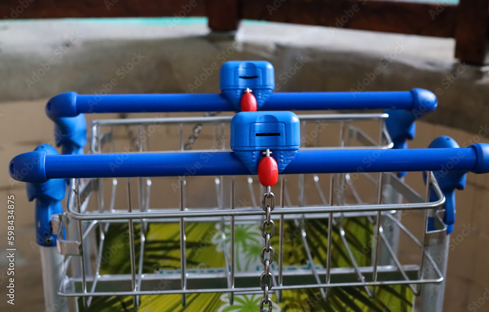 Carts in water park, closeup