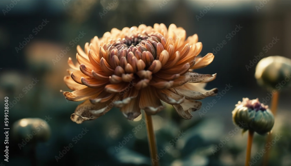 Beauty in nature Close up of single daisy generated by AI