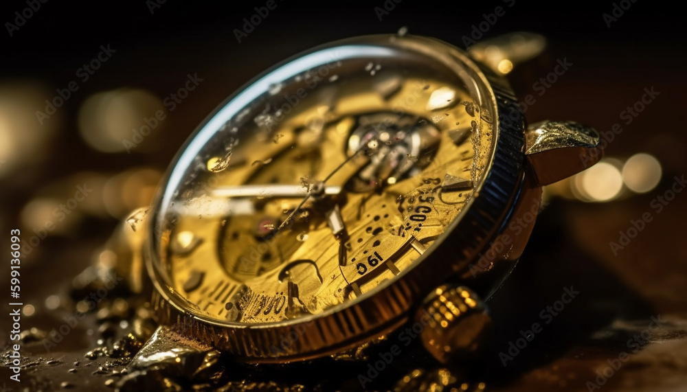 Antique pocket watch, timeless elegance and accuracy generated by AI