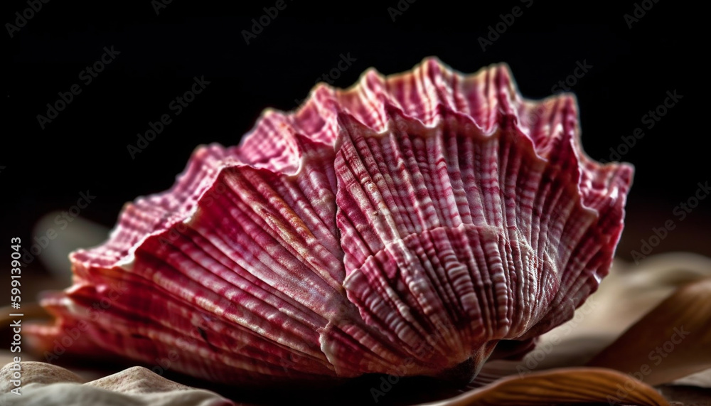 Spiral seashell souvenir showcases beauty in nature generated by AI