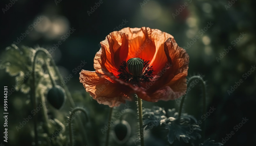 Vibrant wildflower meadow, natural beauty in autumn generated by AI