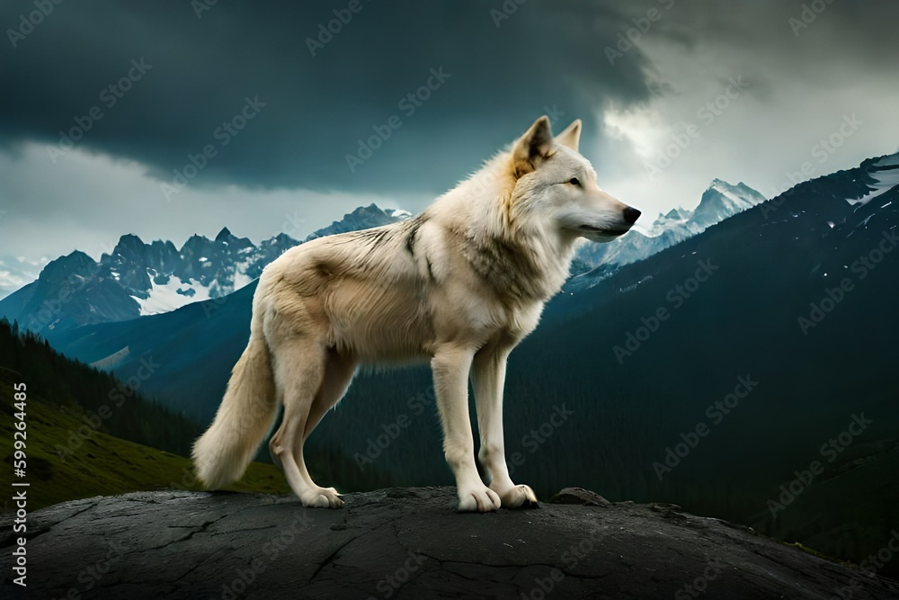 wolf in the mountains