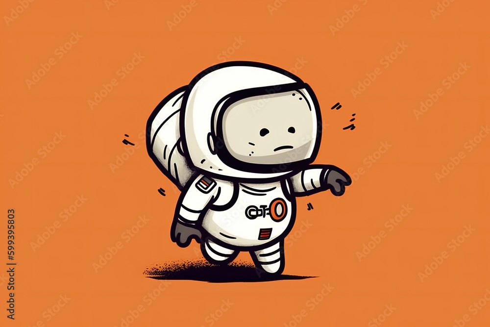 an astronaut in a space suit floating in space Generative AI