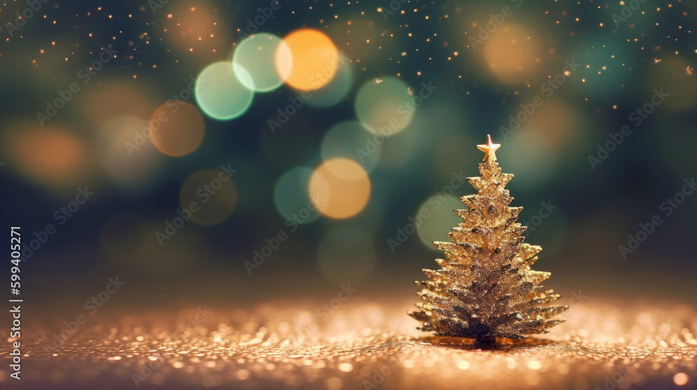 Merry Christmas Background. Illustration AI Generative.