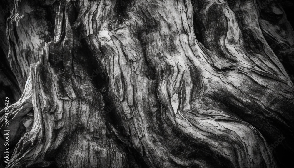 Abstract pattern of old pine tree bark generated by AI