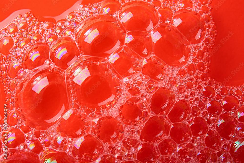 Coral color bubbles as background