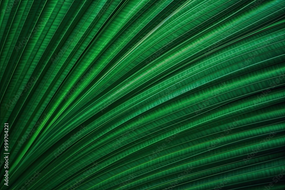 close-up view of a vibrant green leaf Generative AI