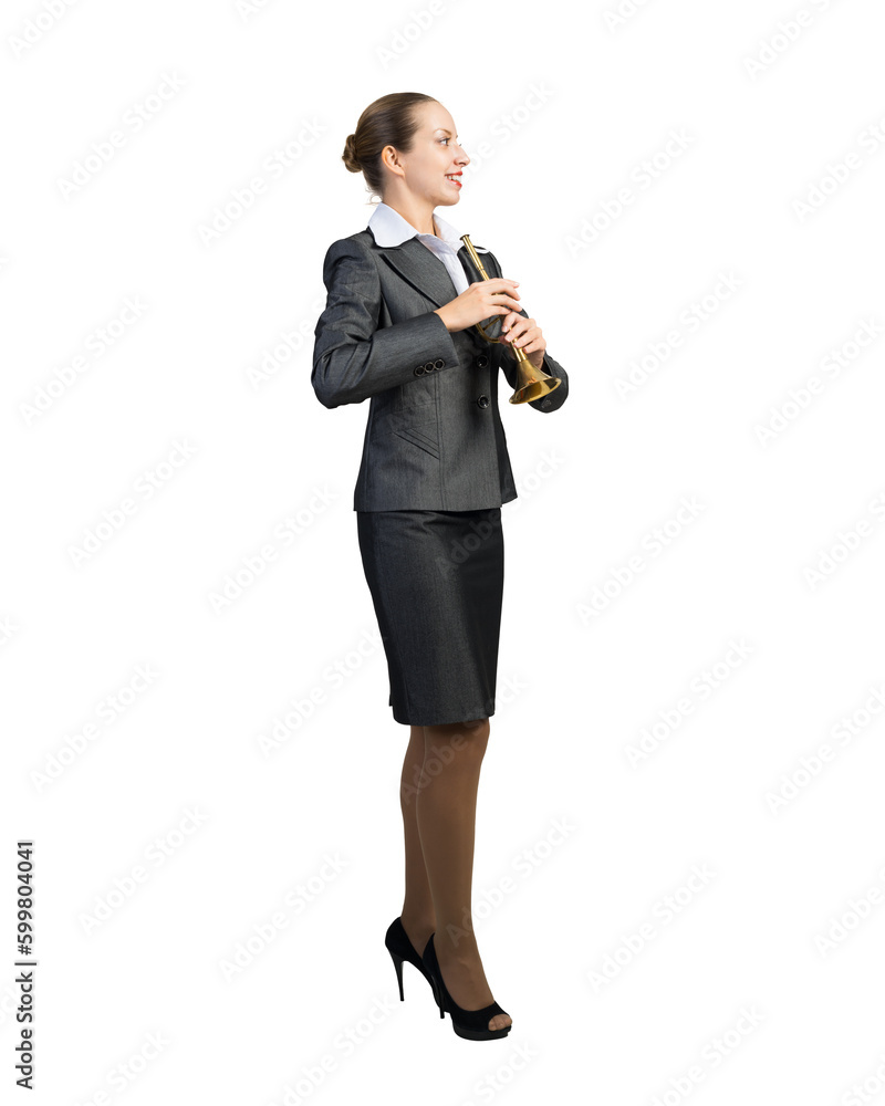 Business woman with flute