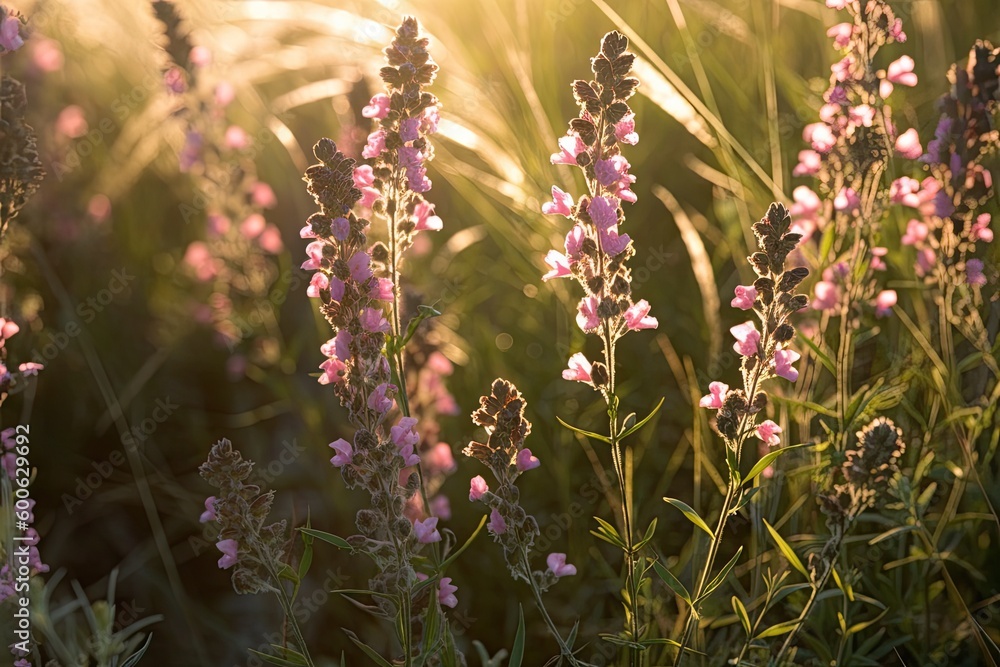 beautiful arrangement of pink flowers. Generative AI