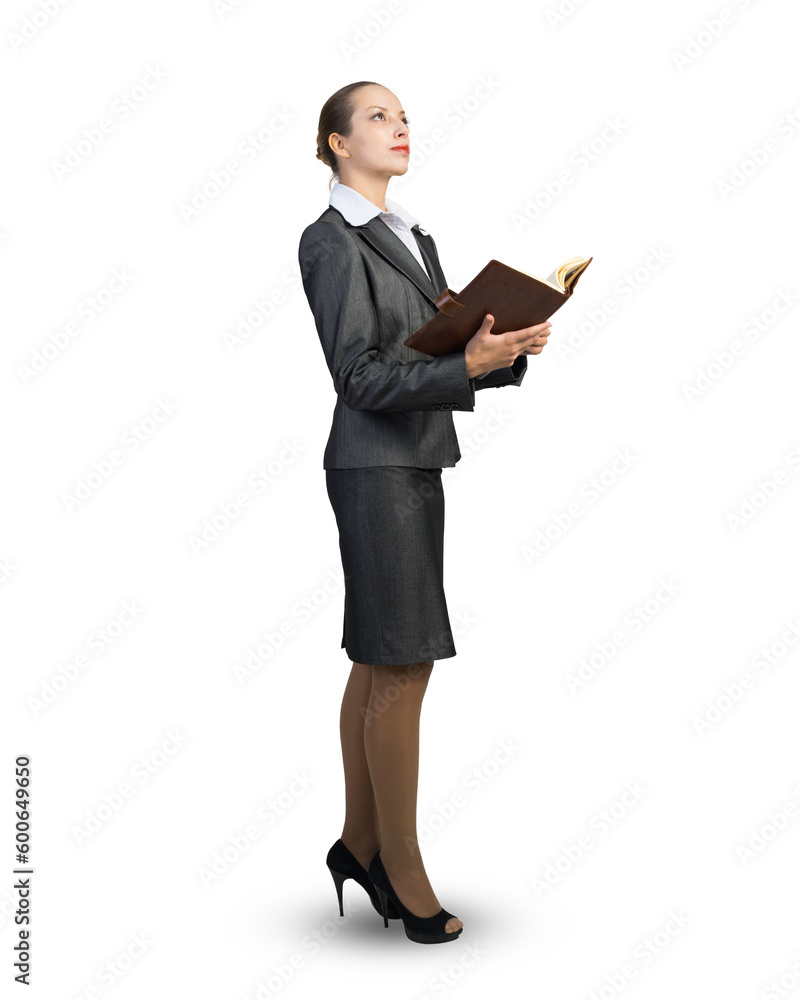 Businesswoman with notebook