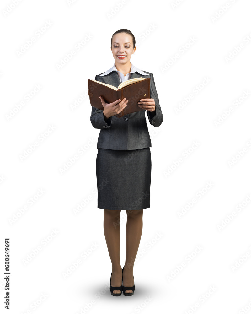 Businesswoman with notebook