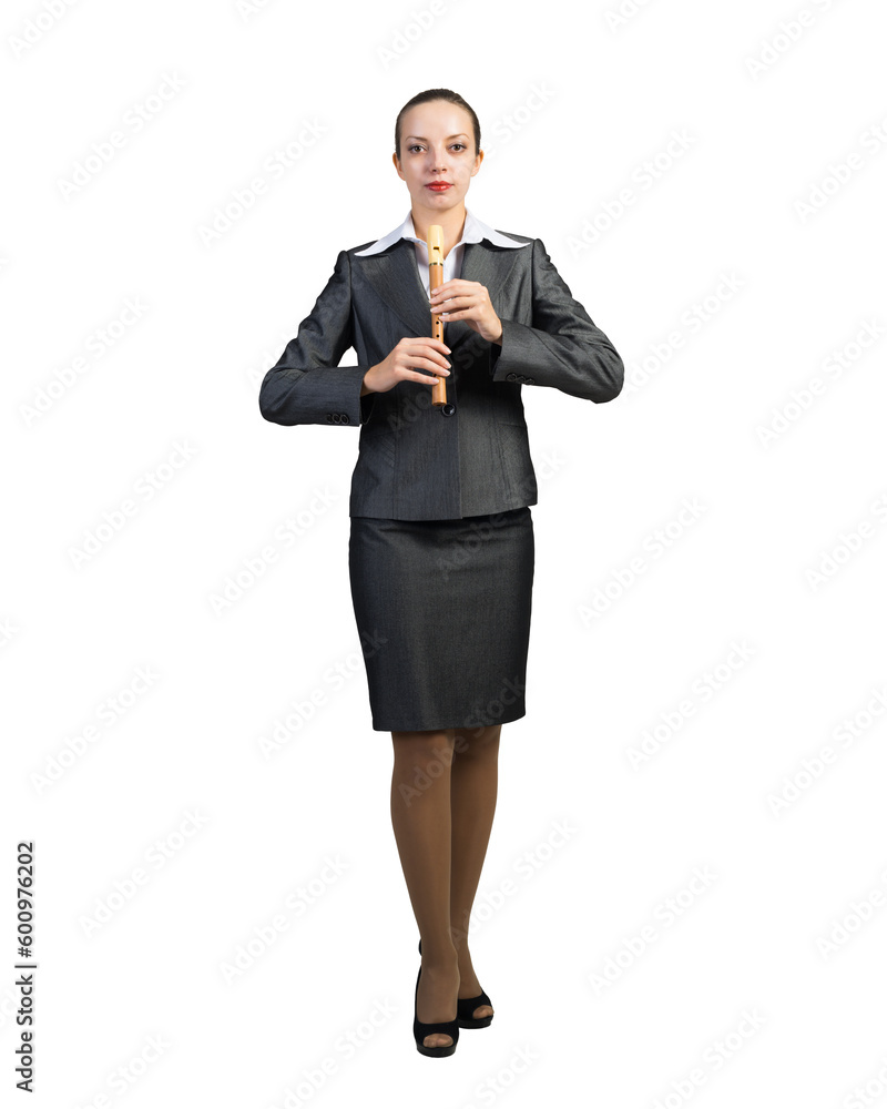 Business woman with flute