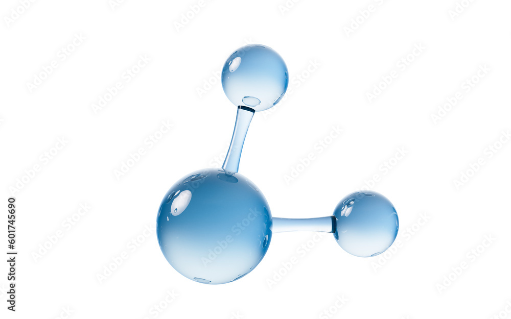 Molecule with biology and chemical concept, 3d rendering.