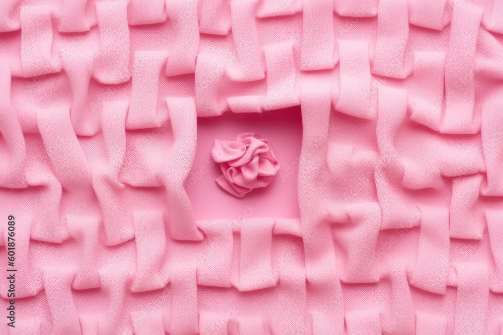 pink fabric with a beautiful flower pattern Generative AI