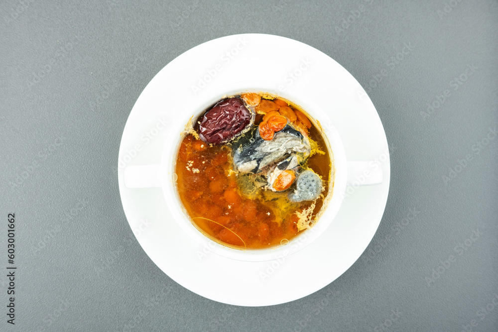 Nourishing Health Soup Black-bone Chicken Soup with Goji Berry and Red Dates