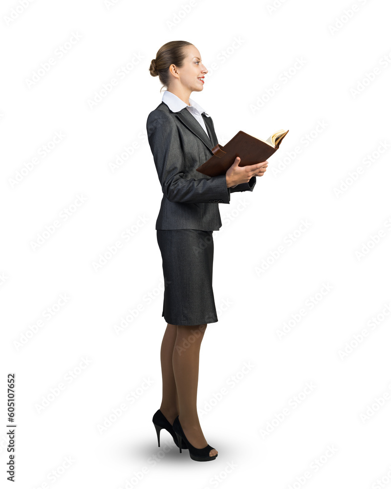 Businesswoman with notebook