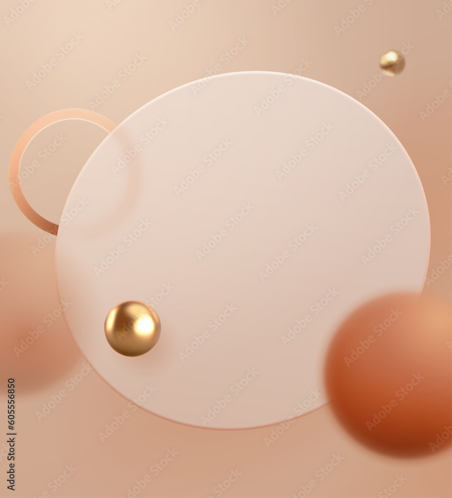 Orange matte round shape background