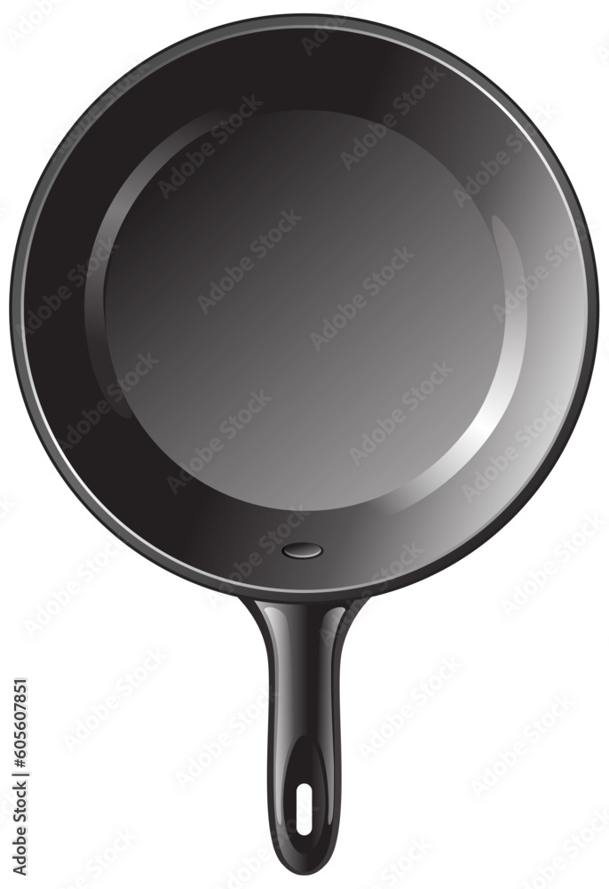 Empty pan cartoon realistic