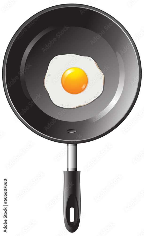 Fried egg in the pan