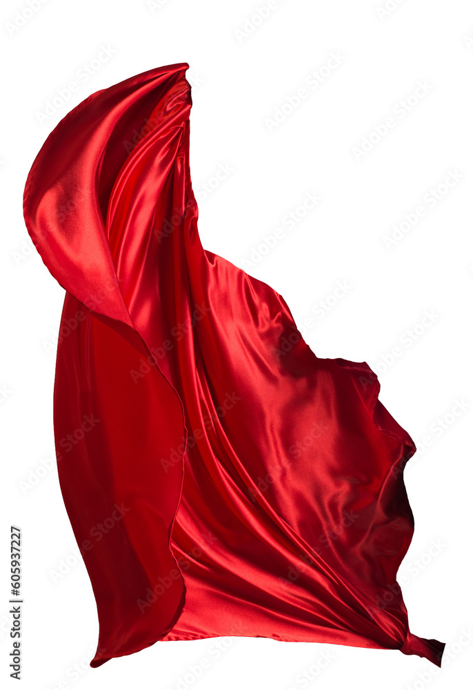 Red cloth flutters