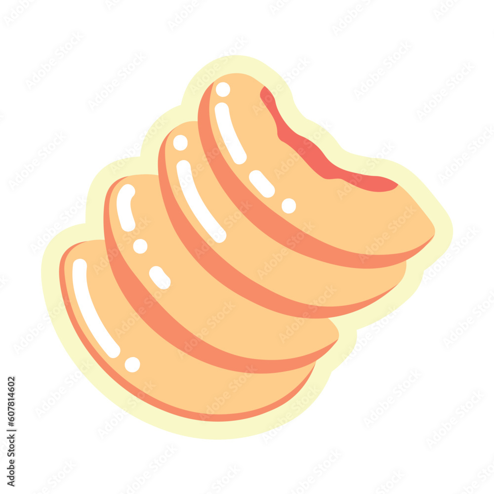 Slices of sweet ripe peach on white background