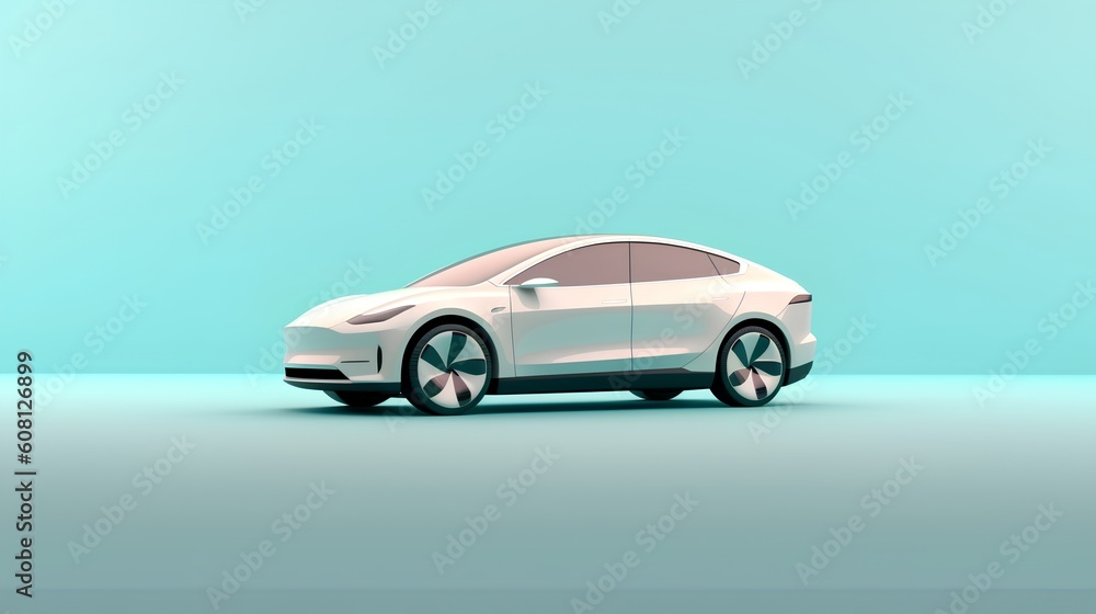 A sleek, modern EV against a clean, minimalistic background. This image represents the intersection 