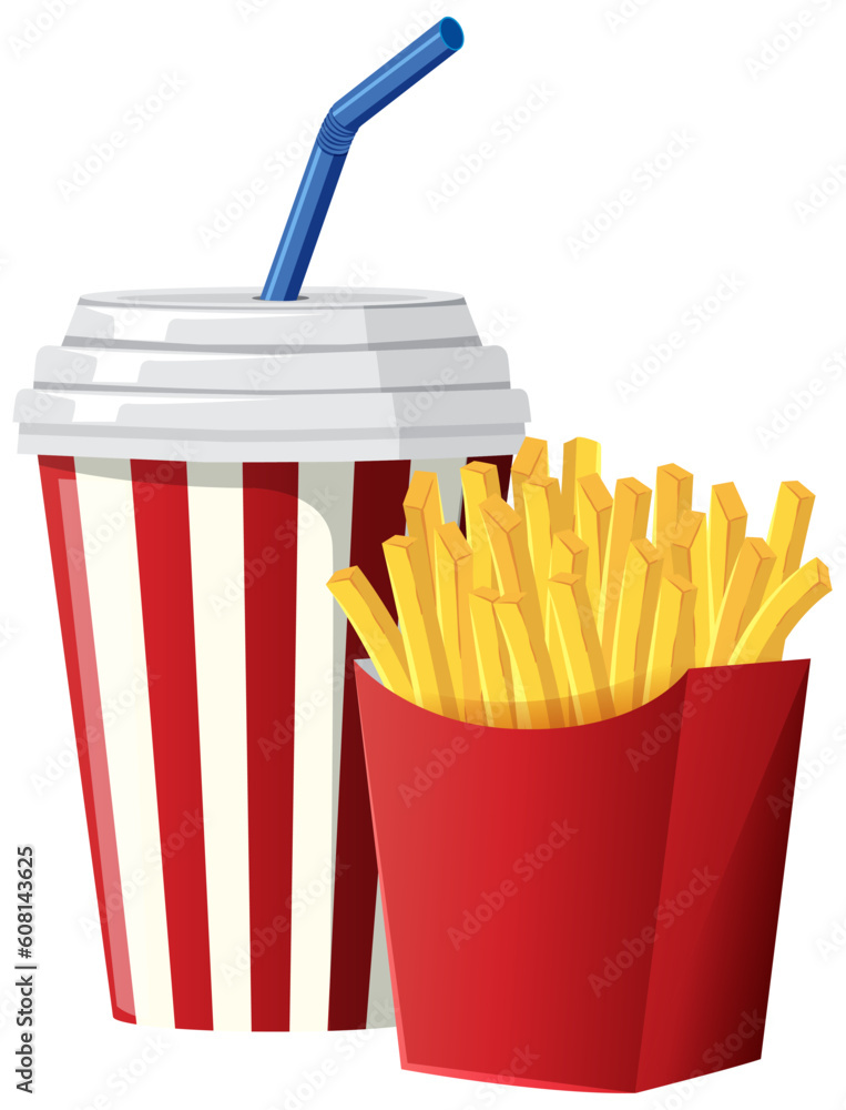 Set of fast food cartoon