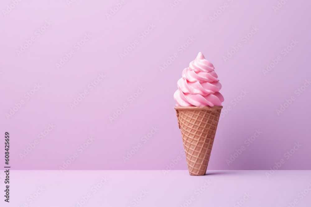 Sweet ice cream. Illustration AI Generative.