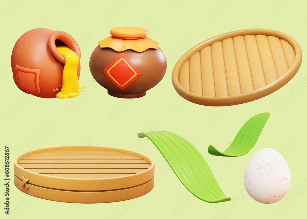 Dragon boat festival element set