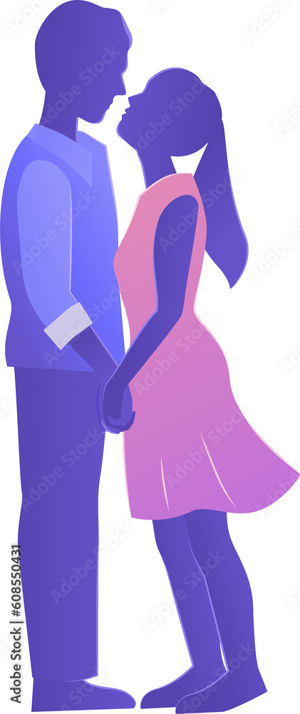 Silhouette of in Love Couple