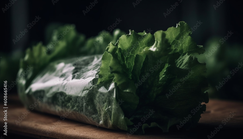 Fresh organic salad with ripe vegetables, a healthy gourmet appetizer generated by AI