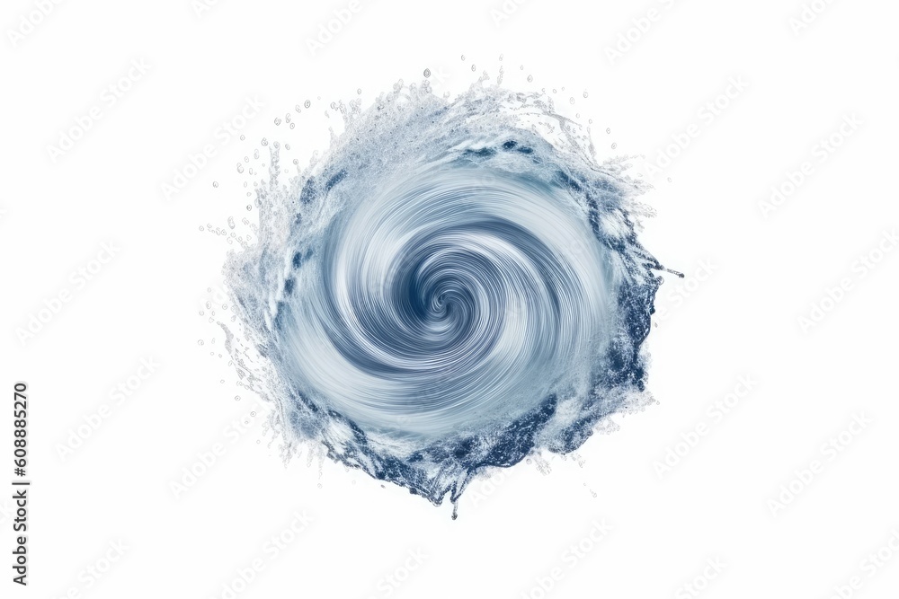 blue swirl on a white background Generative AI