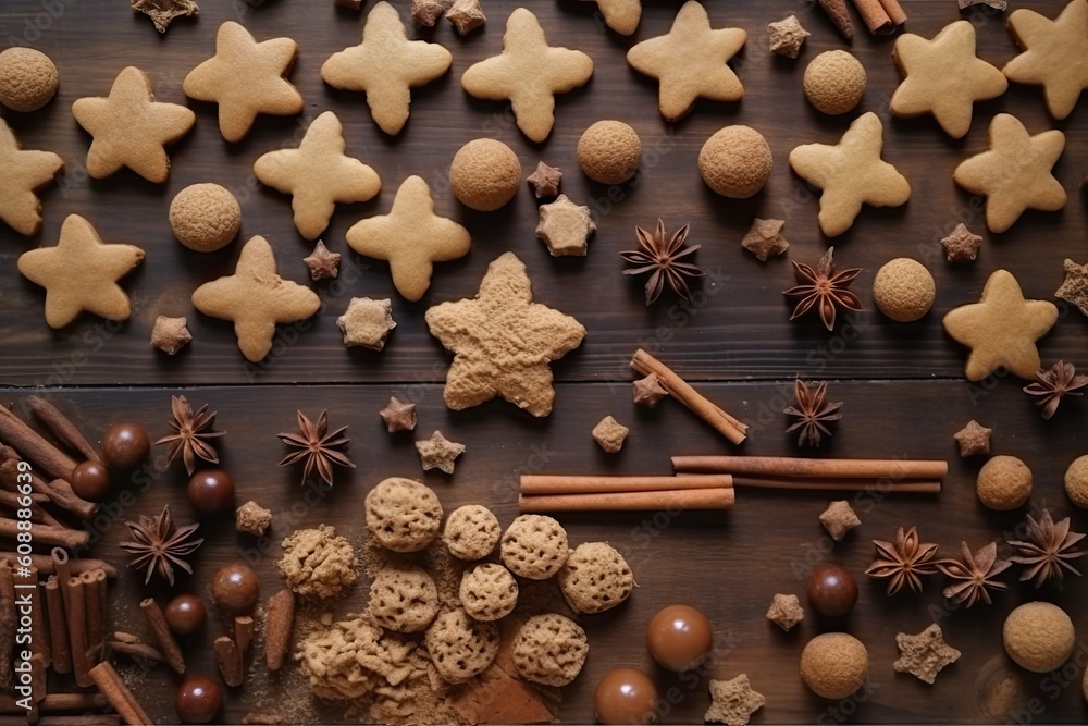 variety of cookies arranged on a table Generative AI