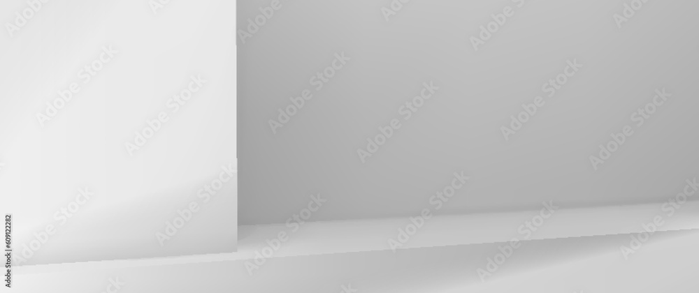 3d gray background podium product display podium scene with leaf platform. gray background vector. s