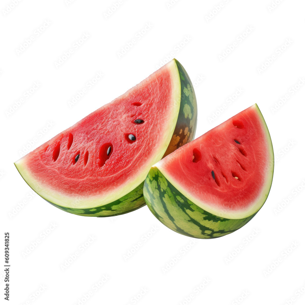 Fresh watermelon isolated. Illustration AI Generative.