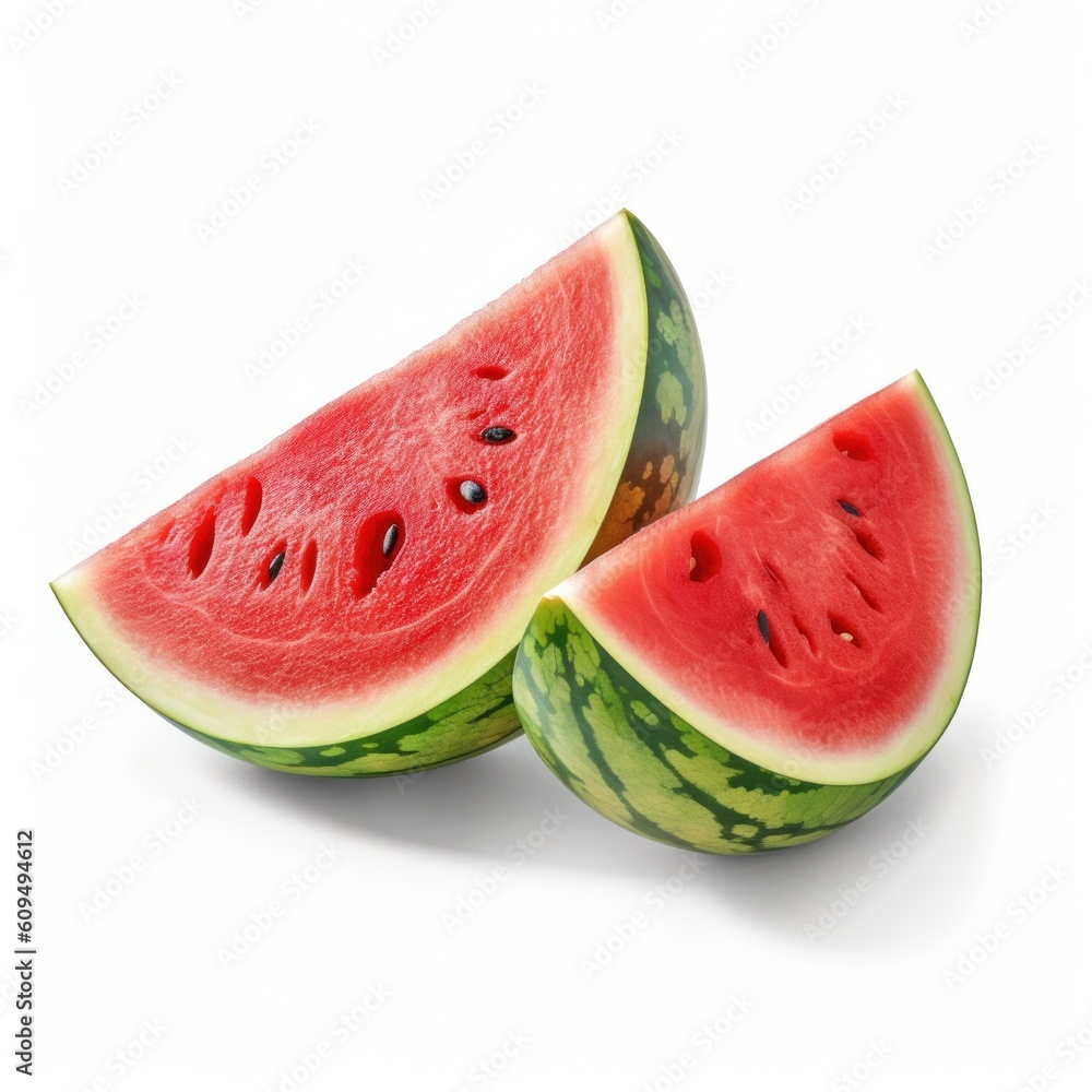 Fresh watermelon isolated. Illustration AI Generative.