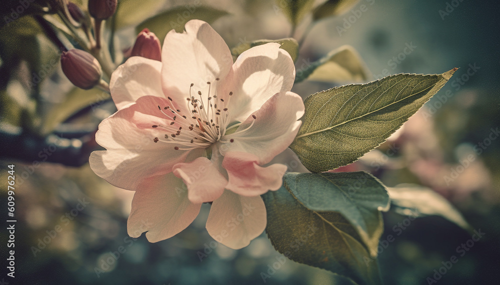 Vibrant flower head showcases beauty in nature fragility and growth generated by AI